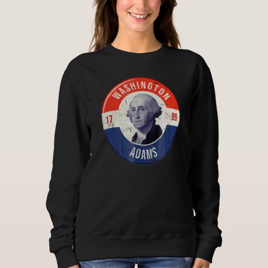Sweatshirt George Washington 1789 John Adams (Devant)
