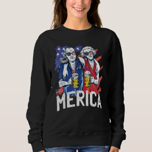 Sweatshirt George Washington Benjamin Franklin Me 4 juillet