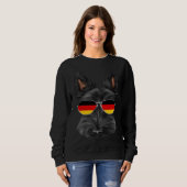 Sweatshirt German Flag Scottish Terrier Dog Germany Pocket (Devant entier)