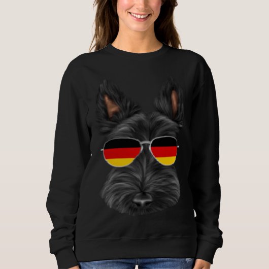 Sweatshirt German Flag Scottish Terrier Dog Germany Pocket (Devant)