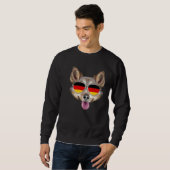 Sweatshirt German Flag Swedish Vallhund Dog Germany Pocket (Devant entier)