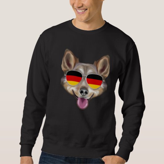 Sweatshirt German Flag Swedish Vallhund Dog Germany Pocket (Devant)