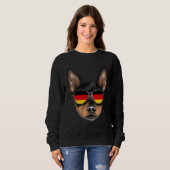 Sweatshirt German Flag Toy Fox Terrier Dog Germany Pocket (Devant entier)