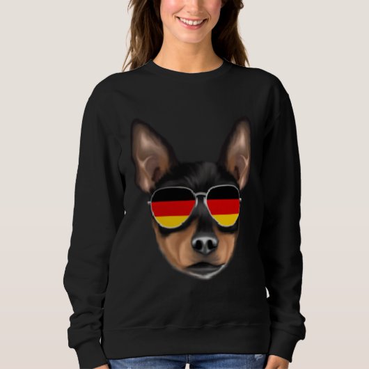 Sweatshirt German Flag Toy Fox Terrier Dog Germany Pocket (Devant)