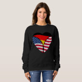 Sweatshirt German Roots America Grown For Half Germany Americ (Devant entier)