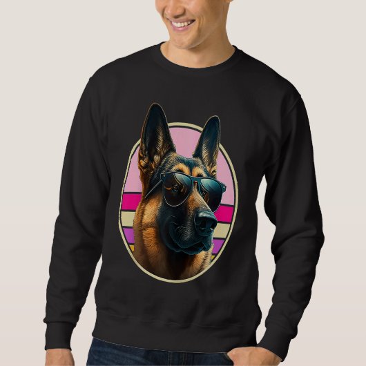 Sweatshirt German Shepherd Dog Costume Outfit Mom Dad Raglan  (Devant)