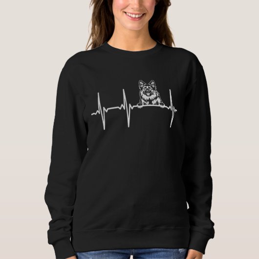 Sweatshirt German Shepherd Dog Heartbeat  Dog (Devant)
