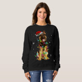 Sweatshirt German Shepherd Dog Tree Christmas Sweater Xmas Do (Devant entier)