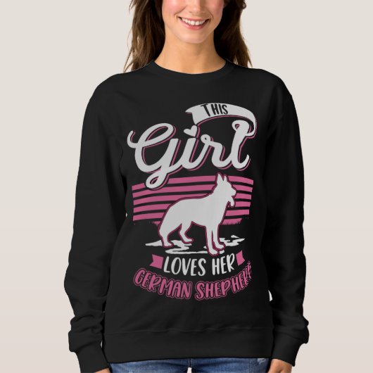 Sweatshirt German Shepherd Girl German Shepherd  1 (Devant)