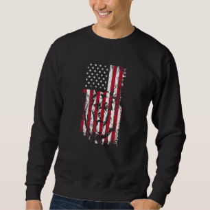 Sweatshirt German Shepherd US Drapeau America Drapeau proprié