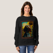 Sweatshirt German Shorthaired Pointer Painting Sunflower Flow (Devant entier)