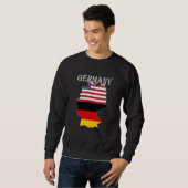 Sweatshirt Germany Flag Map USA Ancestry Expatriate Expat (Devant entier)