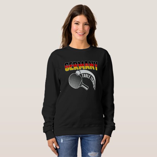 Sweatshirt Germany Table Tennis   Support German Ping Pong Te (Devant entier)