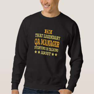 Sweatshirt Gestionnaire d'assurance qualité Titre du travail