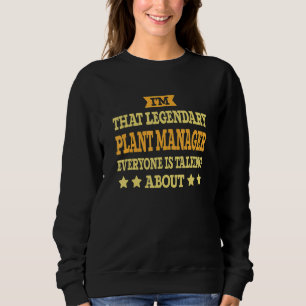 Sweatshirt Gestionnaire de plantes Titre du travail Employé F