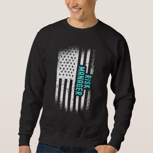 Sweatshirt Gestionnaire de risques avec drapeau américain (Devant)