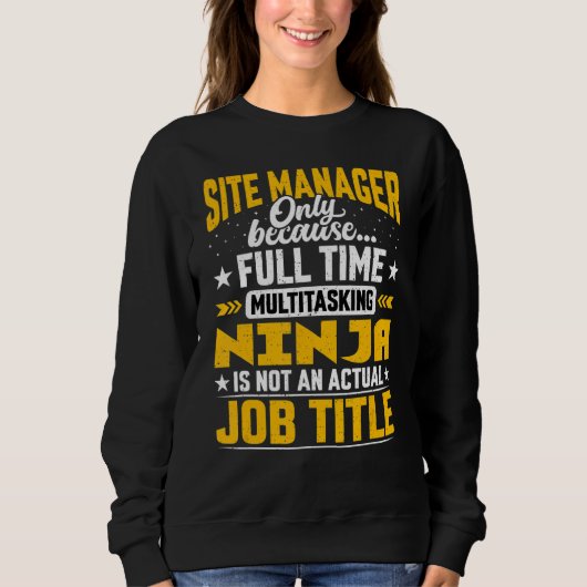 Sweatshirt Gestionnaire de site Titre du travail Directeur du (Devant)