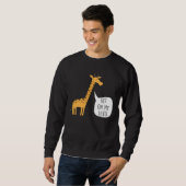 Sweatshirt Get On My Level Giraffe  Tall Zoo Animal (Devant entier)