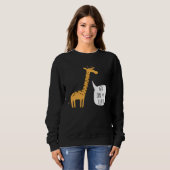 Sweatshirt Get On My Level Giraffe Tall Zoo Animal (Devant entier)
