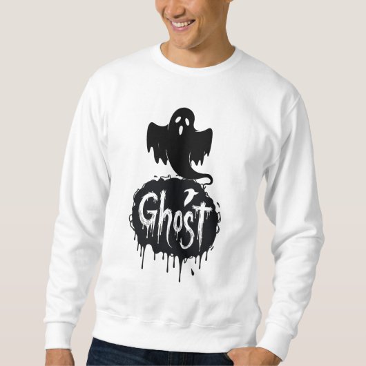 Sweatshirt Ghost – Dark Horror Dripping Text Art (Devant)
