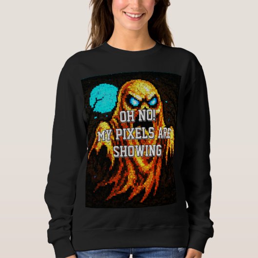 Sweatshirt Ghost Pixel Rétro (Devant)