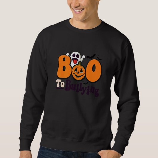 Sweatshirt Ghost Pumpkin Orange Anti Bullying Unity Day Boo T (Devant)