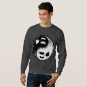 Sweatshirt Ghost Yin Yang Noir et blanc (Devant entier)