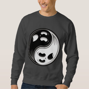 Sweatshirt Ghost Yin Yang Noir et blanc