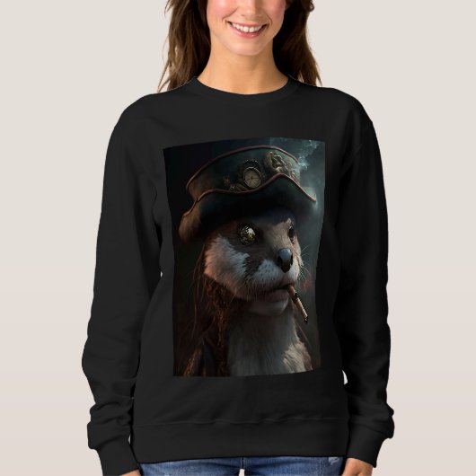 Sweatshirt Giant River Otter Cool Otter Pirate (Devant)