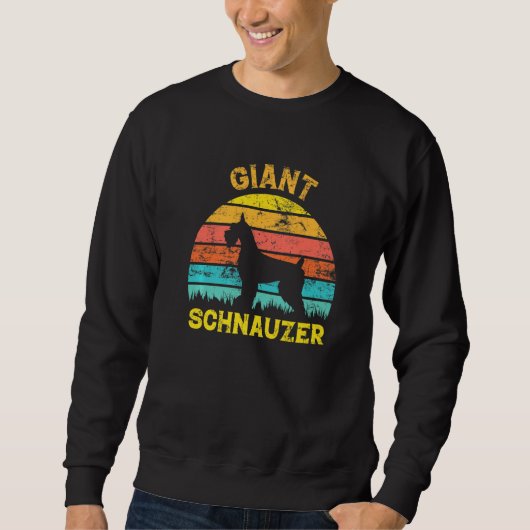 Sweatshirt Giant Schnauzer Retro Vintage Schnauzer Dog Sunset (Devant)