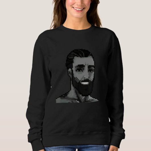 Sweatshirt Gigachad Moyenne Sigma Homme Grindset Mème (Devant)