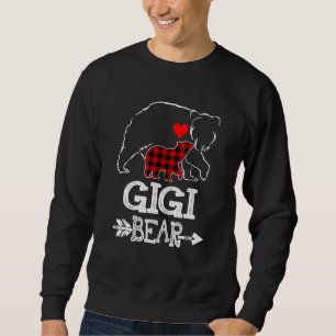 Sweatshirt Gigi Bear Buffalo Plaid Christmas Family Pajama
