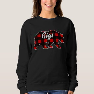 Sweatshirt Gigi Bear Pajama Red Plaid Buffalo Match