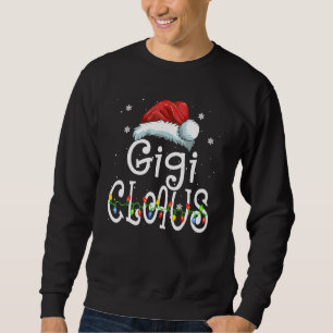 Sweatshirt Gigi Claus Pajama de Noël Famille Correspondant No