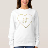 Sweatshirt Gigi Elegant Golden Gradient Heart Grandma Cadeau (Devant)
