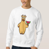 Sweatshirt Girafe à Manger avec de la pastèque (Devant)