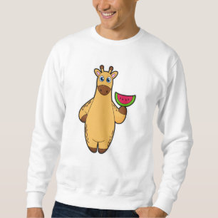 Sweatshirt Girafe à Manger avec de la pastèque