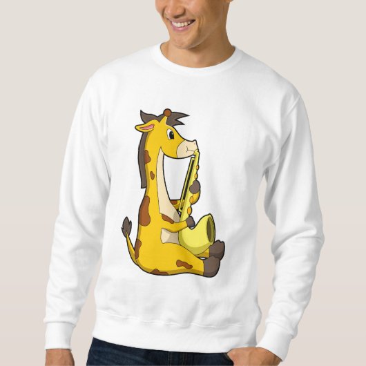 Sweatshirt Girafe at Music with Saxophone.PNG (Devant)