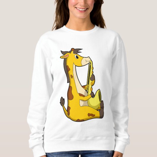 Sweatshirt Girafe at Music with Saxophone.PNG (Devant)
