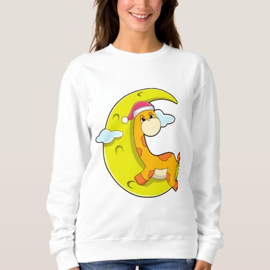Sweatshirt Girafe au coucher de la lune (Devant)