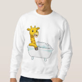 Sweatshirt Girafe avec baignoire avec mousse (Devant)