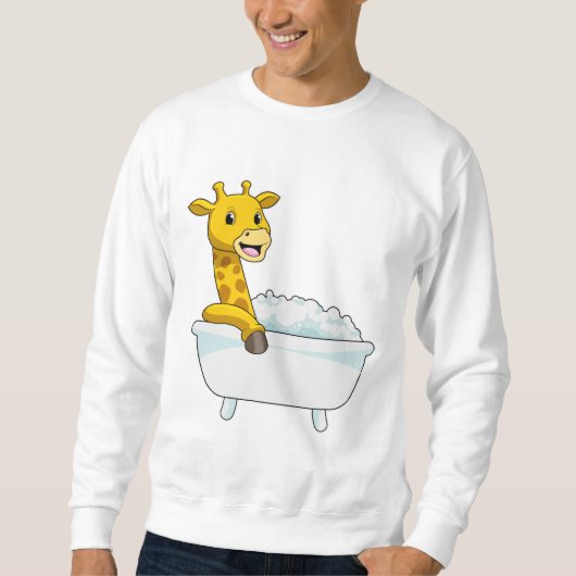 Sweatshirt Girafe avec baignoire avec mousse (Devant)