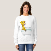 Sweatshirt Girafe avec baignoire avec mousse (Devant entier)