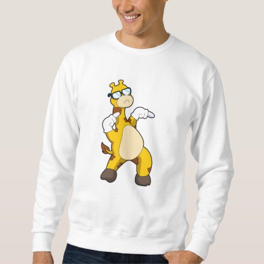Sweatshirt Girafe avec lunettes de soleil (Devant)