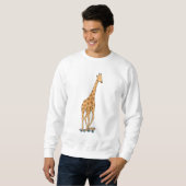 Sweatshirt Girafe Patineur Skateboard (Devant entier)