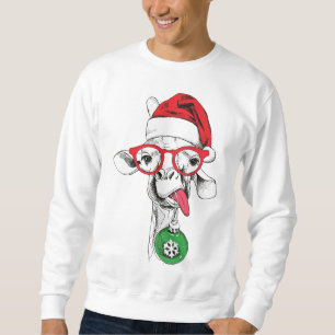 Sweatshirt Girafe Père Noël de Noël
