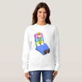 Sweatshirt Giraffat au coucher avec couverture et Coussin (Devant entier)