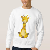 Sweatshirt Giraffe à la méditation de Yoga (Devant)