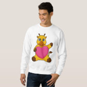 Sweatshirt Giraffe au coeur (Devant entier)