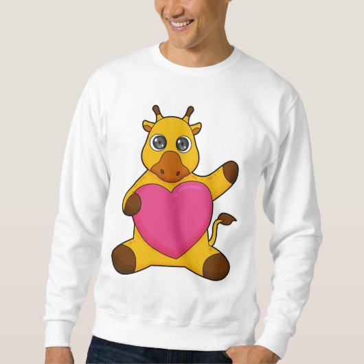 Sweatshirt Giraffe au coeur (Devant)